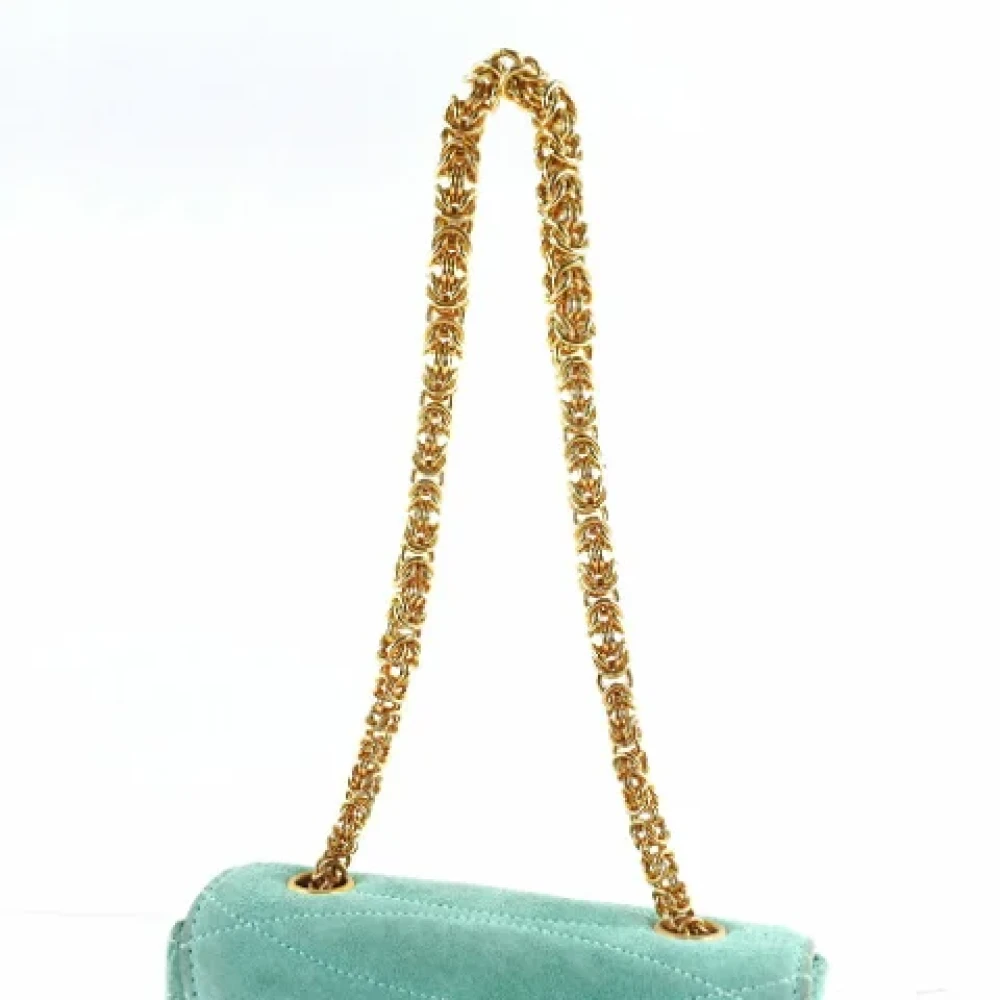 Chanel Vintage Pre-owned Suede chanel-bags Green Dames