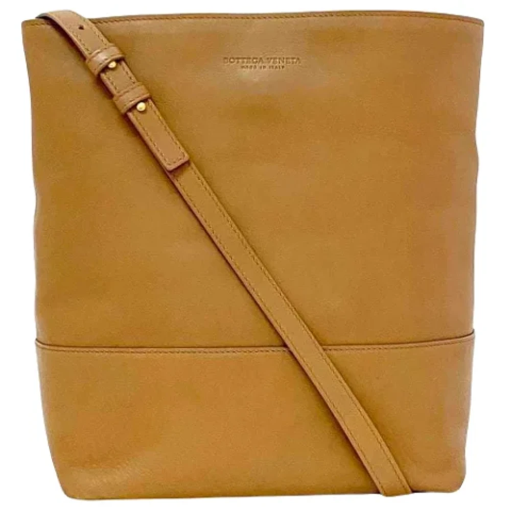 Bottega Veneta Vintage Pre-owned Leather shoulder-bags Beige Dames