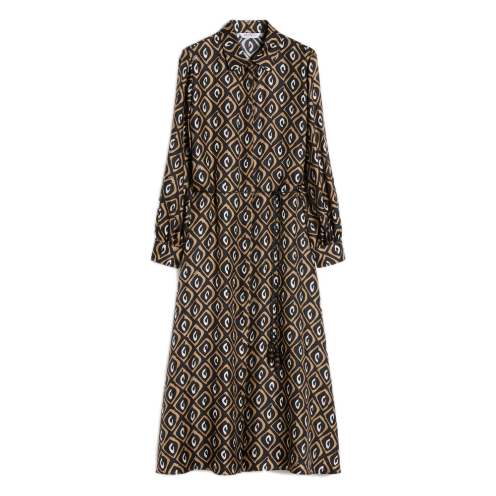 Max Mara Women's Multicolor Printed Silk Twill Dress - Shirt Dresses - Xs - Dresses