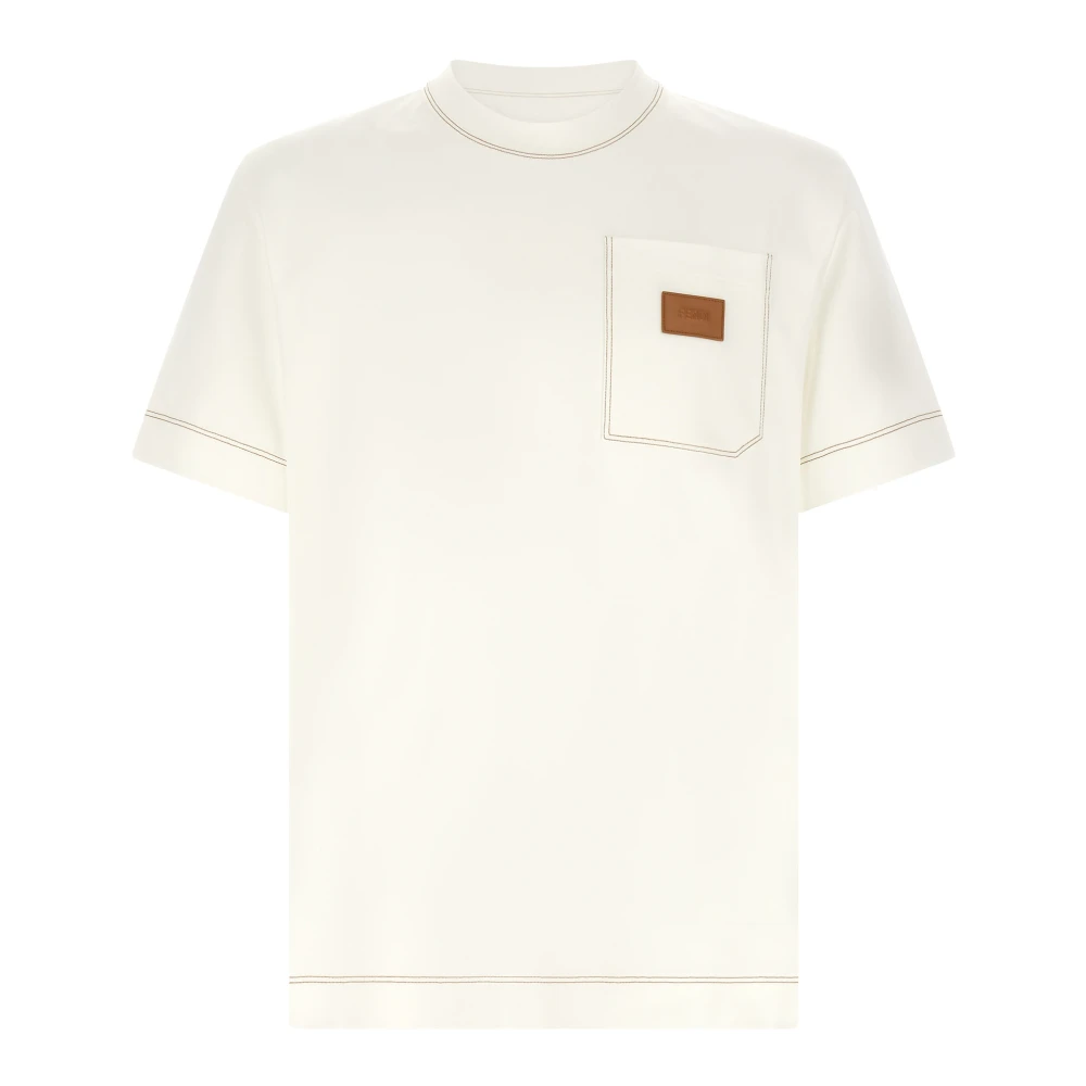 Fendi , T-Shirts, Male, White, M, T-Shirts