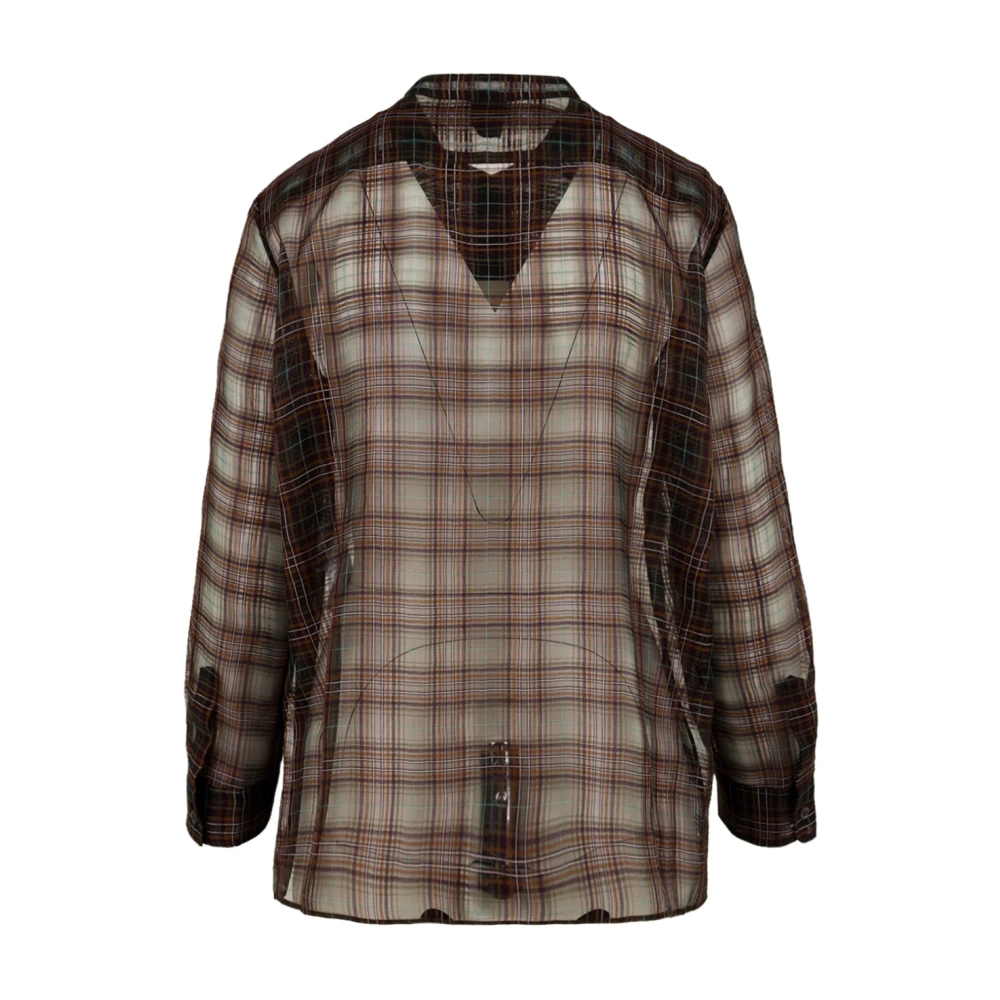Aspesi Militaire Stijl Damesoverhemd Brown Dames