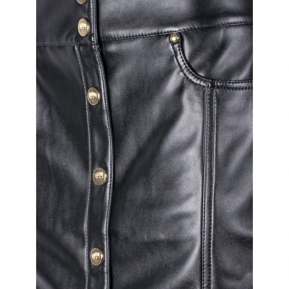 Chiara Ferragni Collection Leather Skirts Black Dames