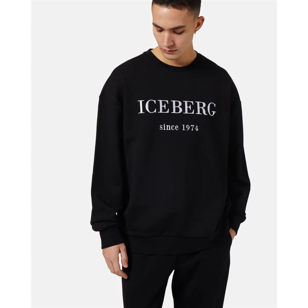 Iceberg Sweatshirts Black Heren