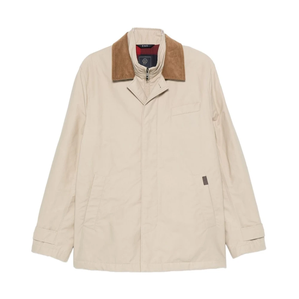 Fay Men's Beige Outerwear Jacket Aw25