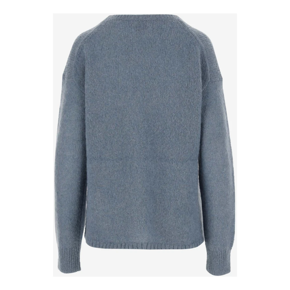 By Malene Birger Wolmix Crew Neck Sweater By Herenne Birger Blue Dames