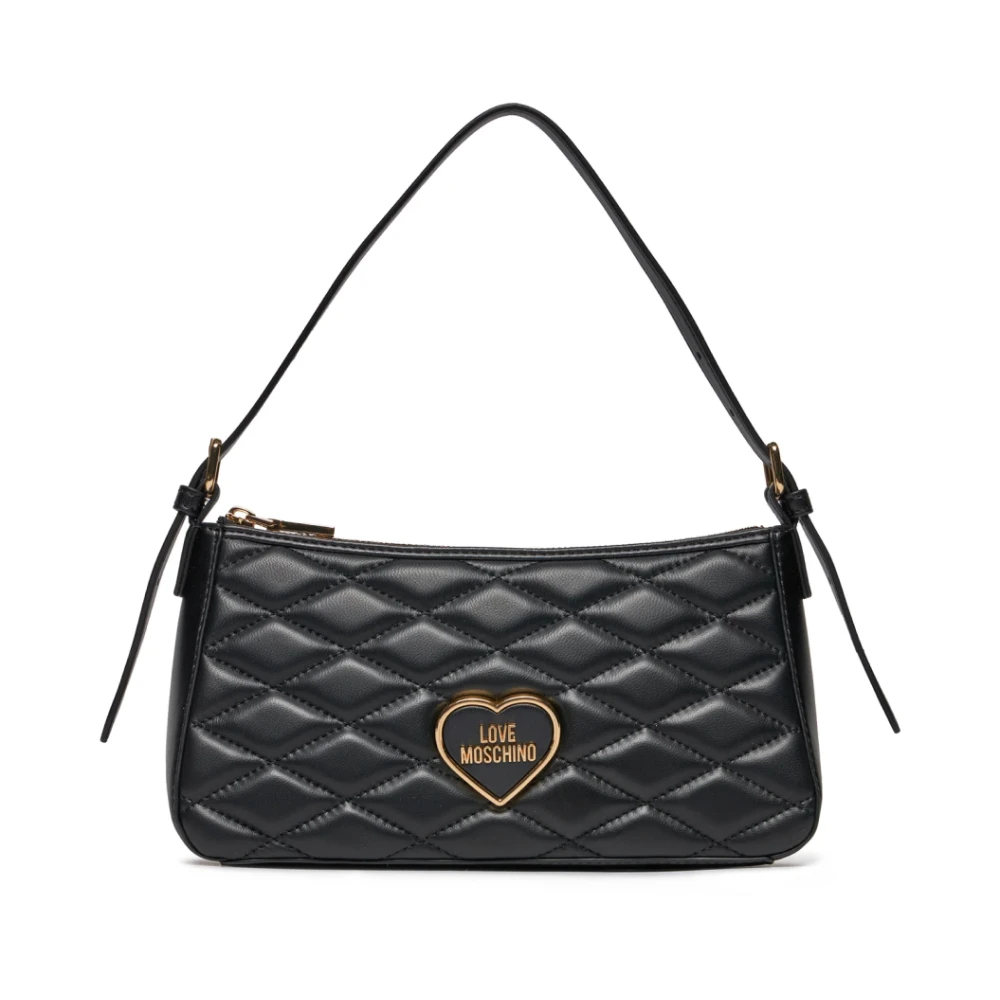 Moschino Romantische Logo Schoudertas Black Dames