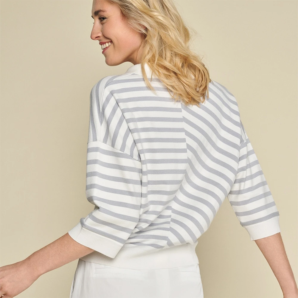 Marie Méro Gestreept Poloshirt Losse Pasvorm Multicolor Dames