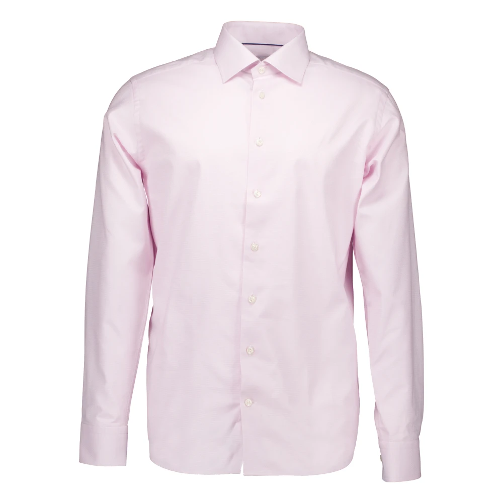 Eton Dobby lange mouw overhemden lichtroze Pink Heren