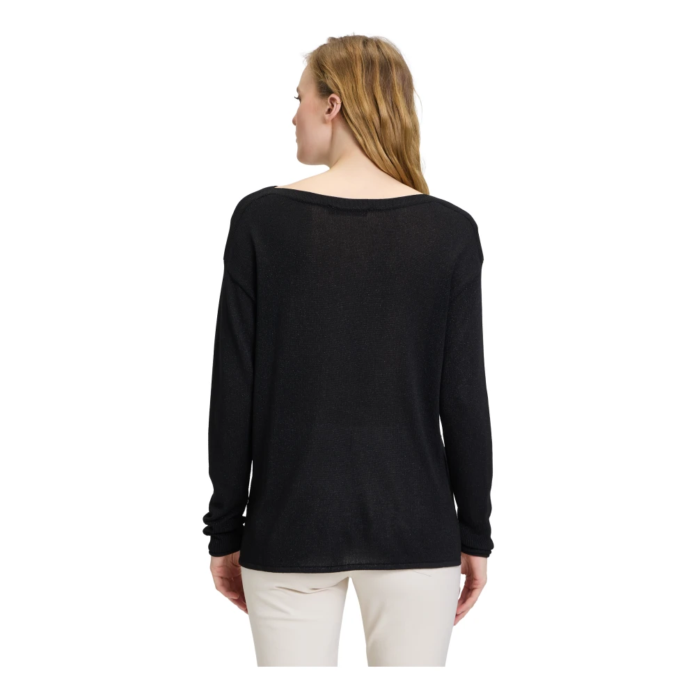 Betty Barclay Elegante Fijngebreide Trui met Strass Black Dames