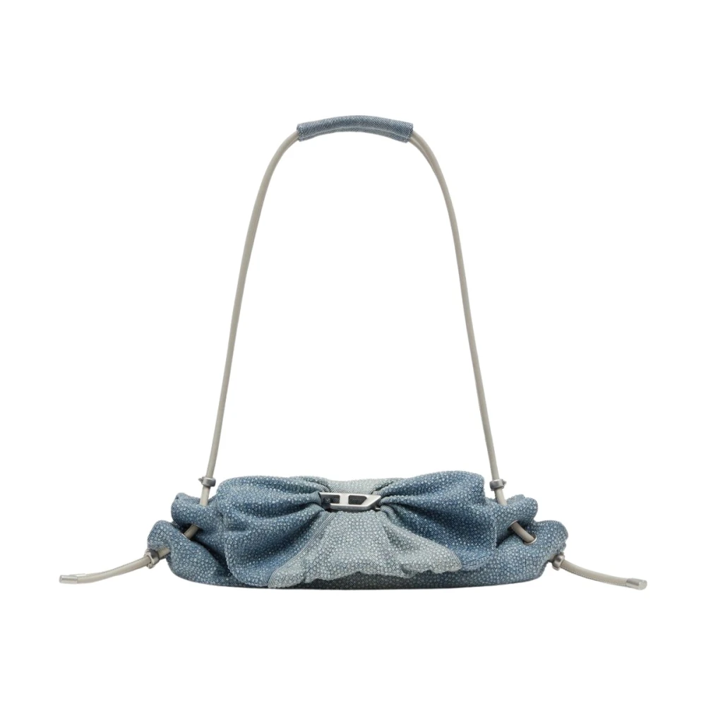 Diesel Vrouw Blauw Tassen Dames, One Size, Katoen, Scrunch-D Shoulder S