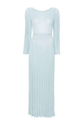 blue-metallic-plisse-dress-with-long-sleeves