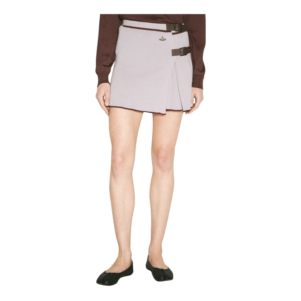 Vivienne Westwood Wikkel Katoen-Wol Kilt Purple Dames