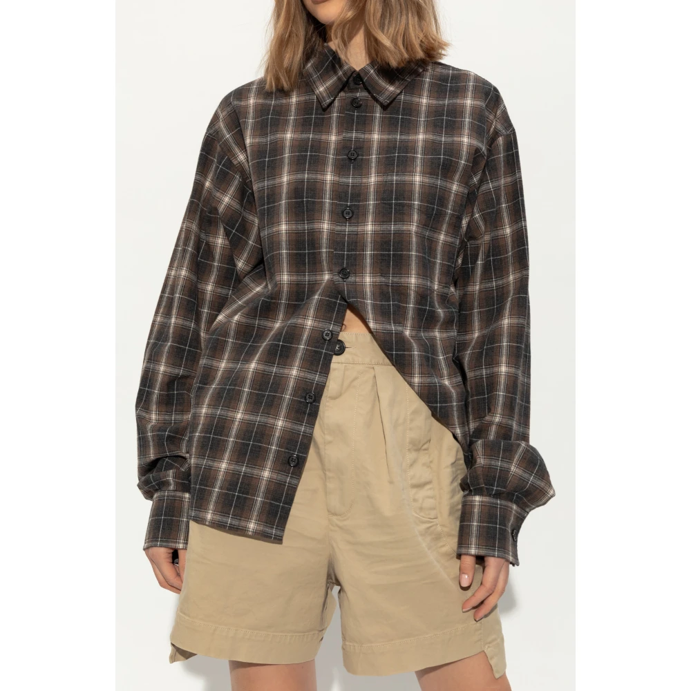 Dsquared2 Overhemd met ruitpatroon Brown Dames