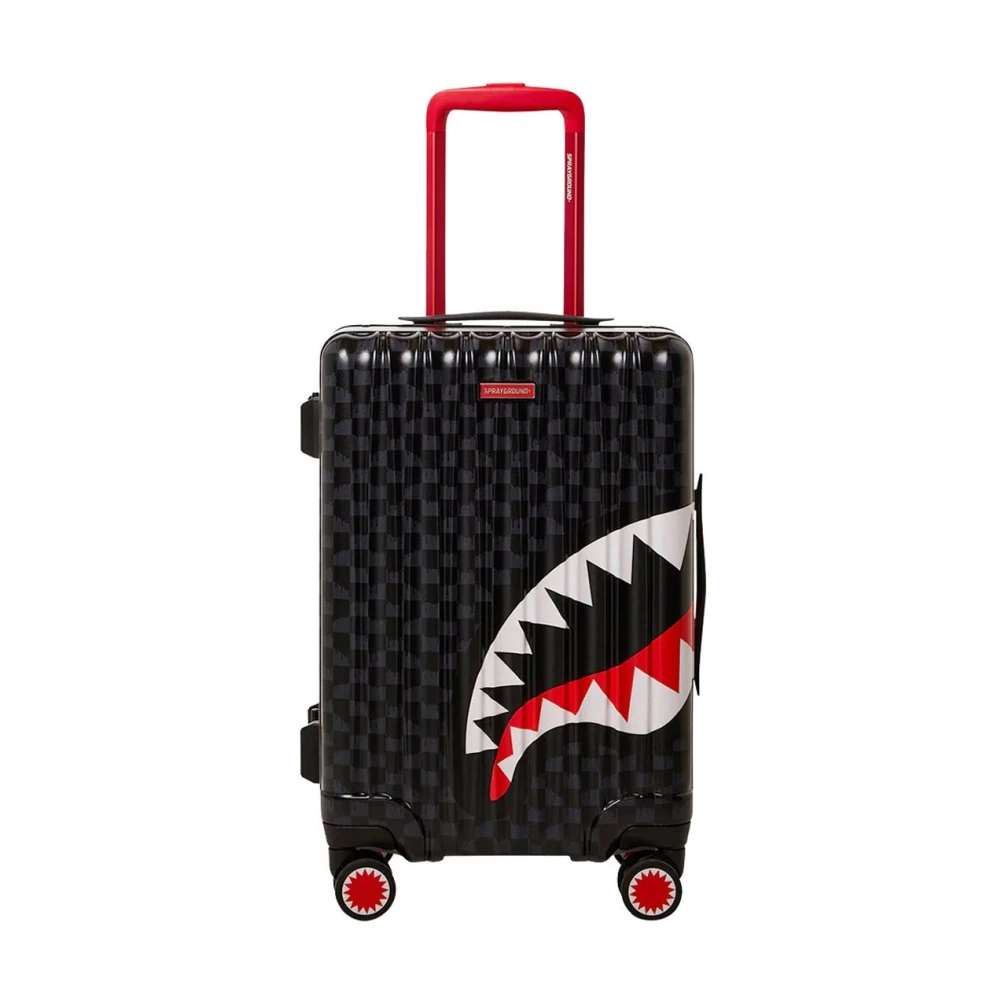 Sprayground Multicolor Drip Check Shark Hardshell Carryon Gray Heren