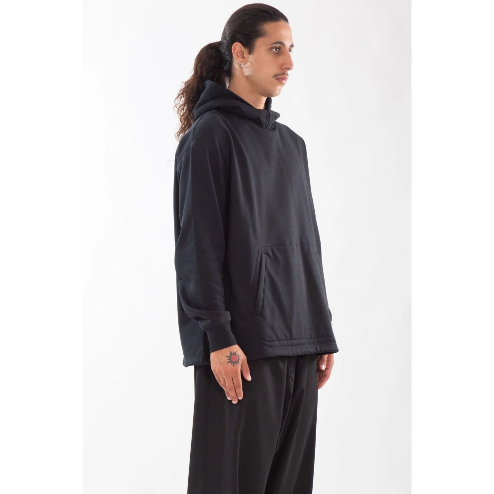 Y-3 Zwarte Oversized Hoodie met Zakken Black Heren