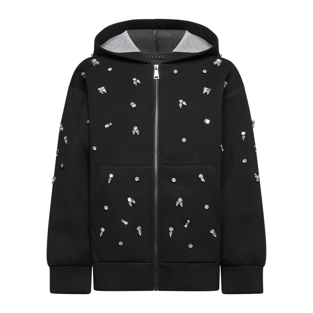 Kaos Icona Zwarte Trui Black Dames
