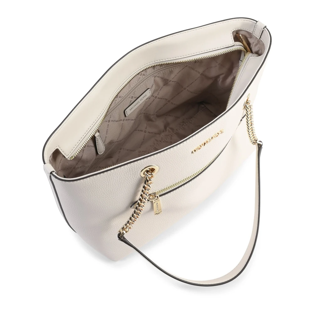 Michael Kors Chain Tote Bag Beige Dames