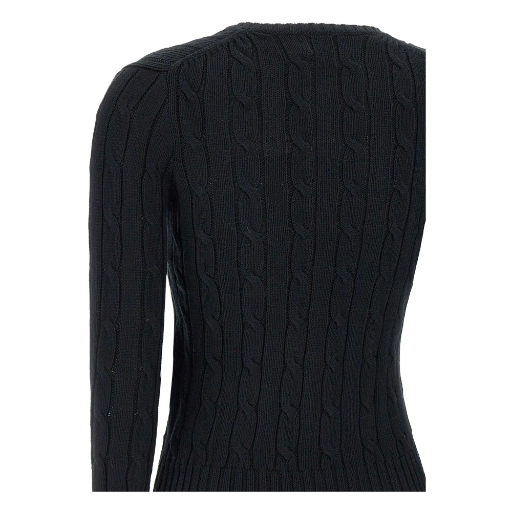 Polo Ralph Lauren Zwarte Klassieke Pima Katoen Pullover Sweater Black Dames