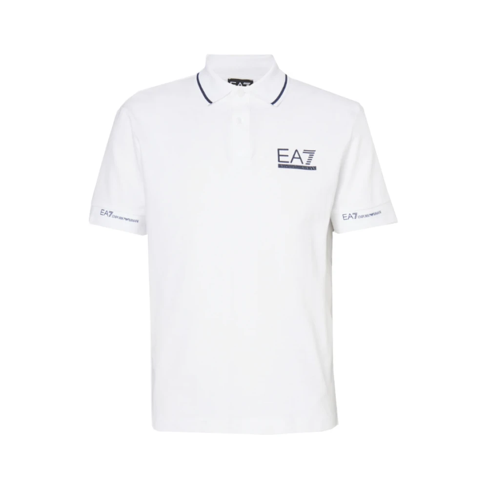 Emporio Armani EA7 Polo Shirt met Logo White Heren