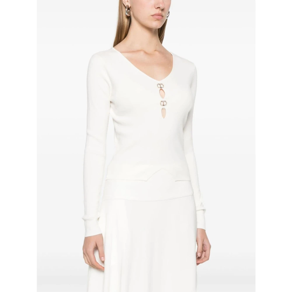 Twinset Crème Sweaters Set Beige Dames