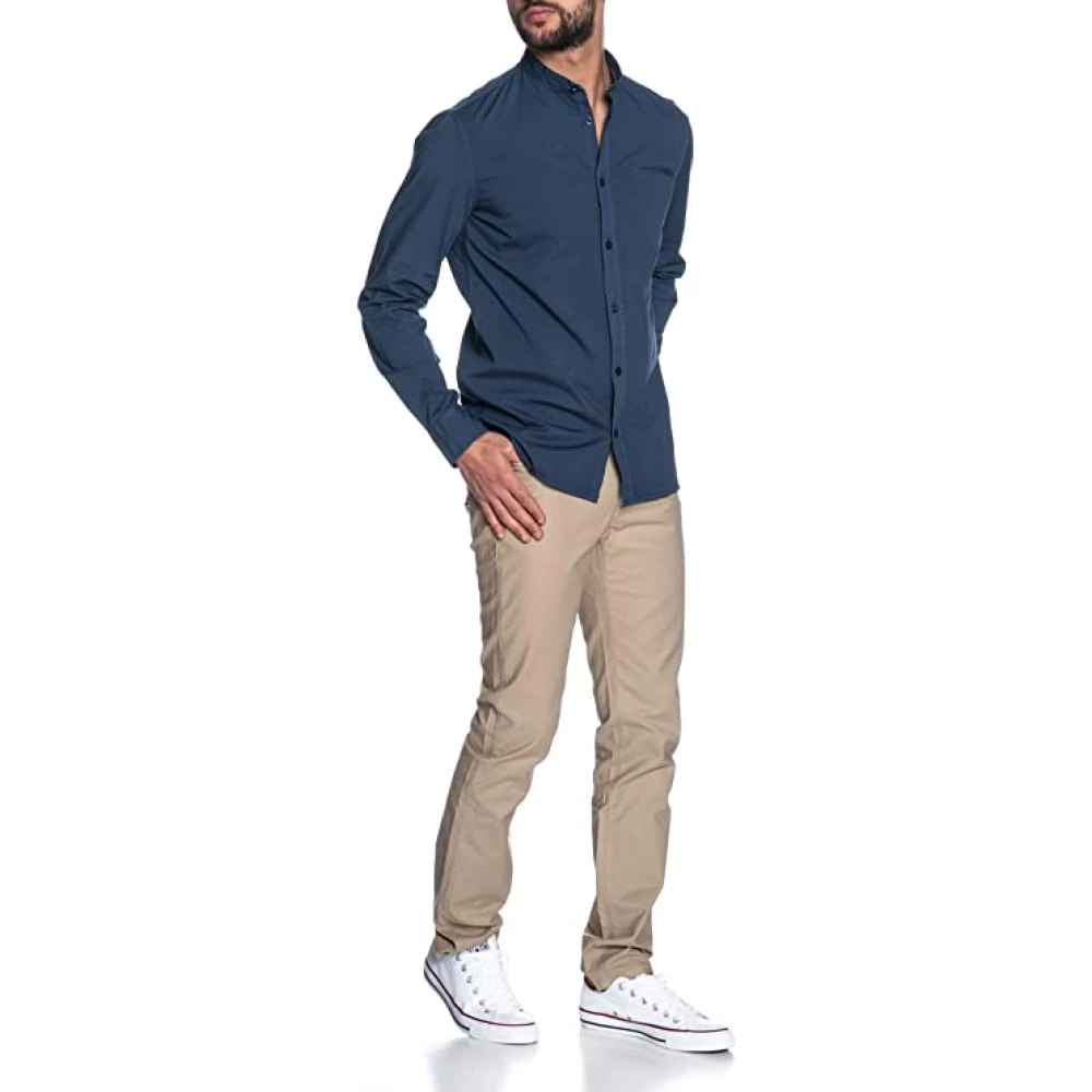GAS Lange mouwen shirt Blue Heren