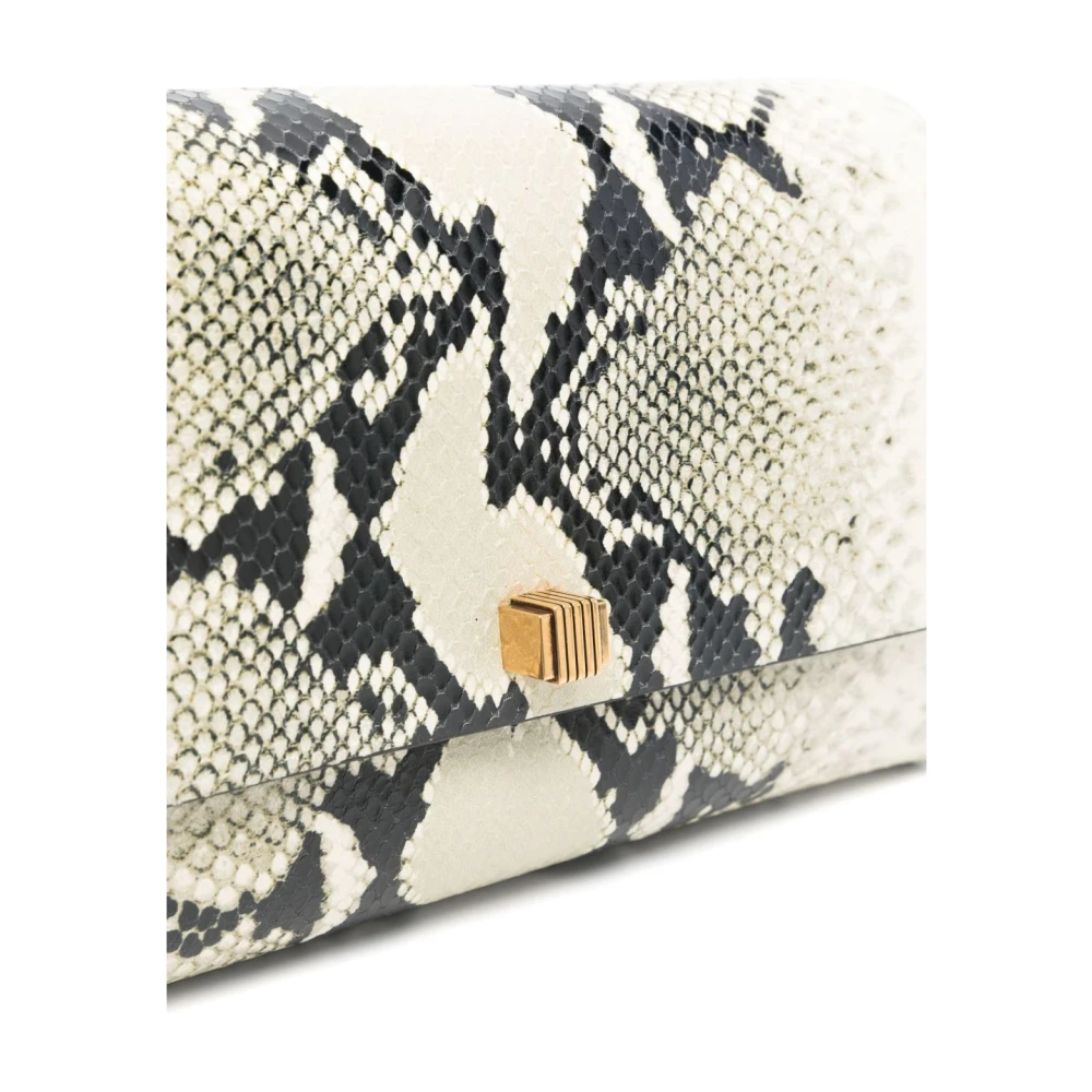 Khaite Python Print Schoudertas Beige Dames