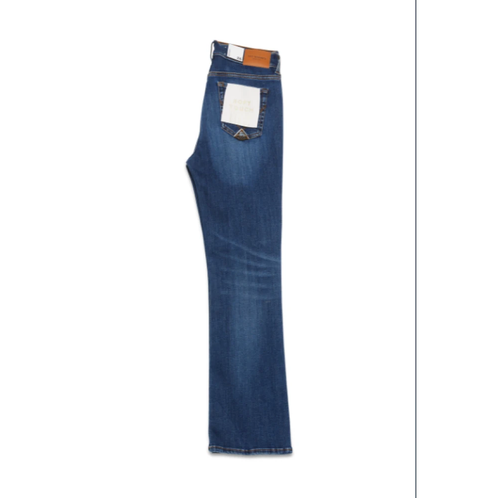 Roy Roger's Boot Cut Stone Washed Denim Jeans Blue Dames