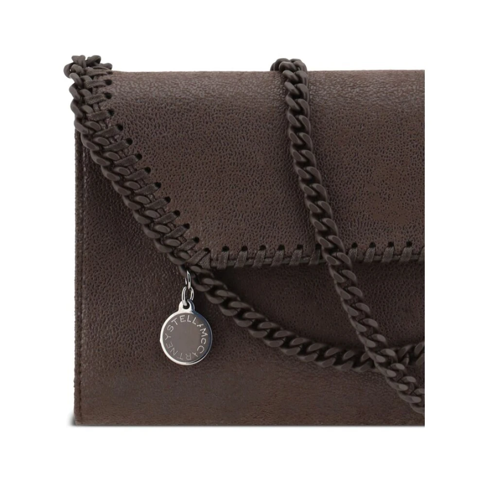 Stella Mccartney Bruine Gestructureerde Schoudertas met Ketting Brown Dames
