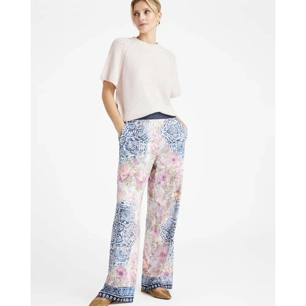Gustav Wide Leg Jersey Broek Marisa Multicolor Dames