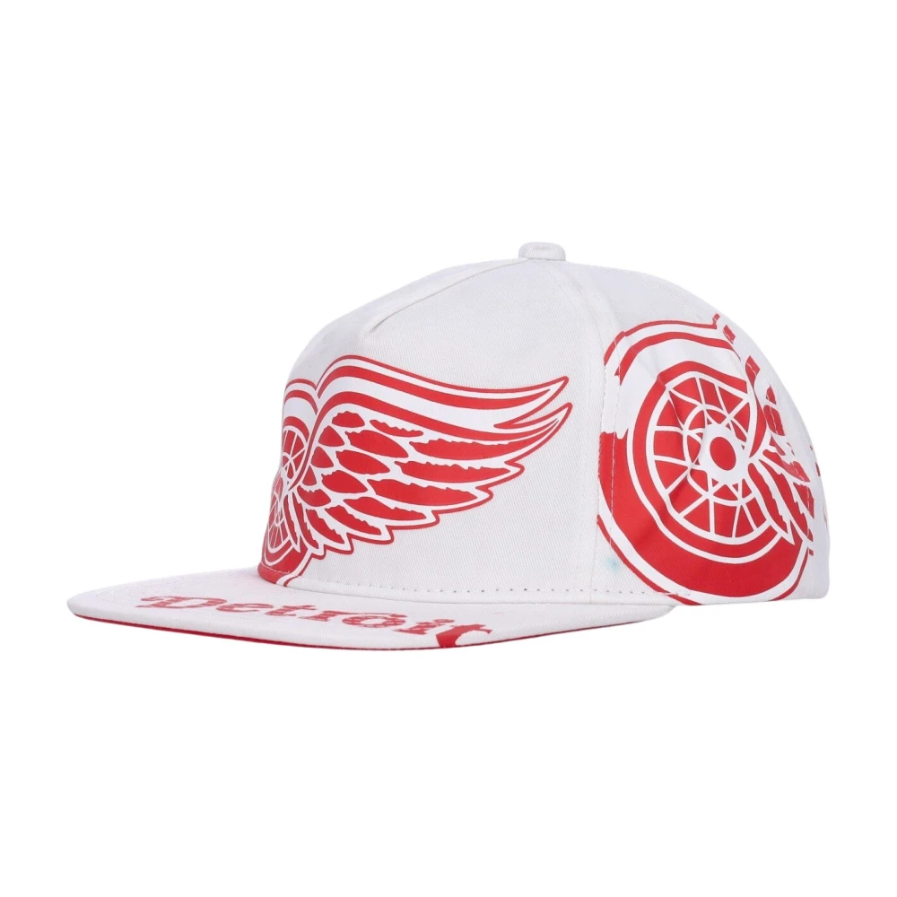Mitchell & Ness Detroit Red Wings Platte Klep Pet White Heren