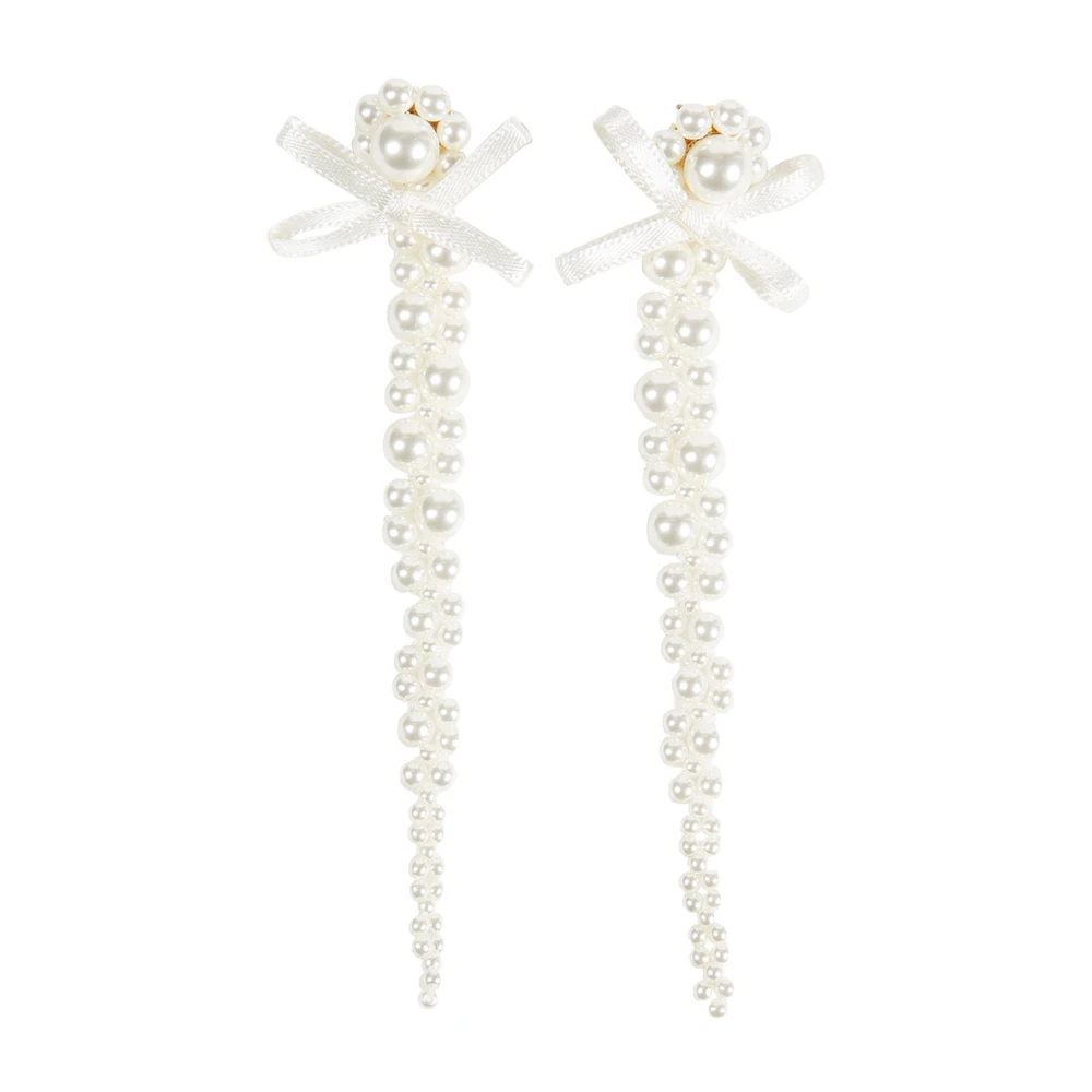 Bow Detail Drip Earrings with Faux Pearls - Simone Rocha - Modalova
