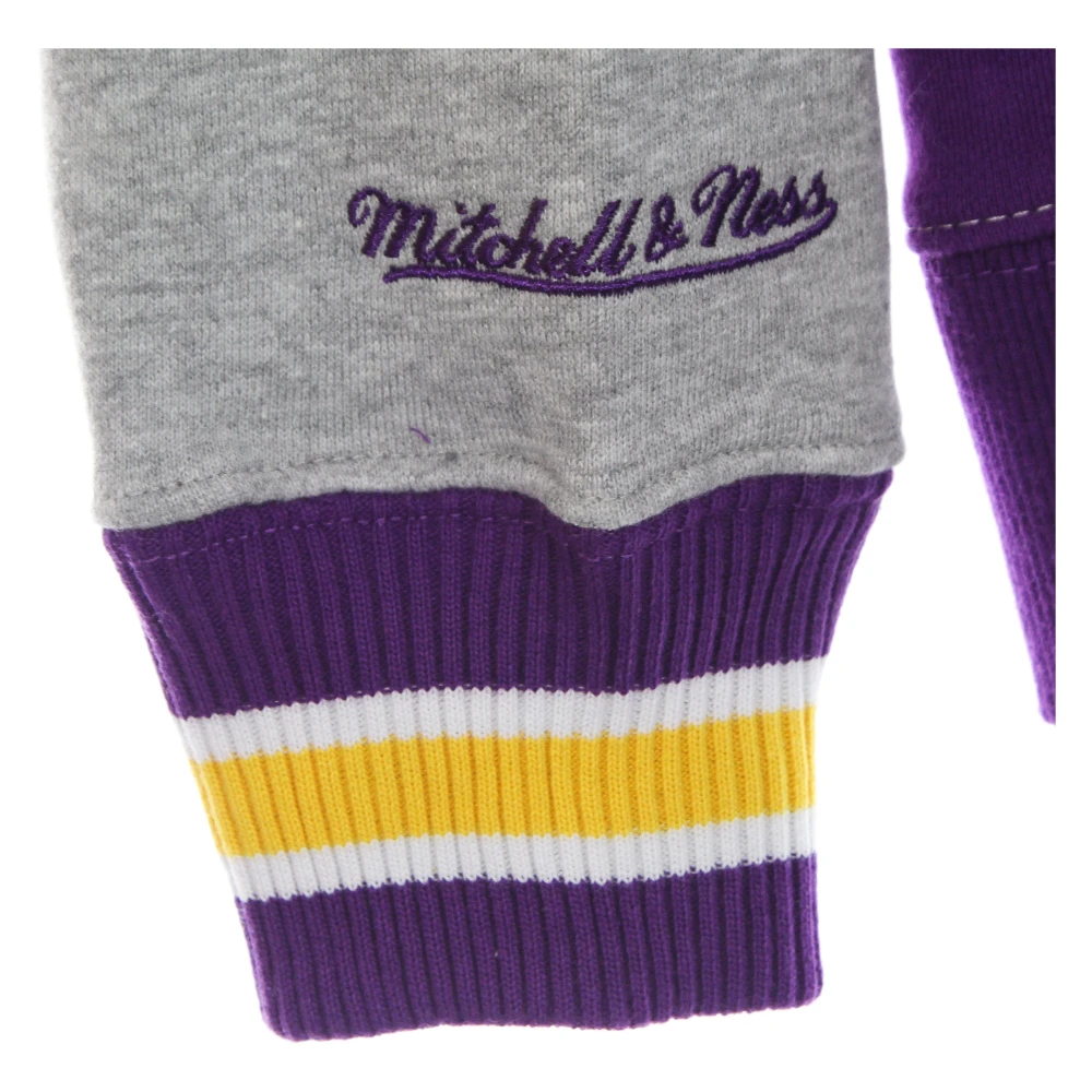 Mitchell & Ness LSU Tigers Heavyweight Fleece Hoodie Gray Heren