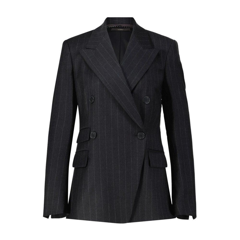 Windsor Elegante Gestreepte Blazer Gray Dames