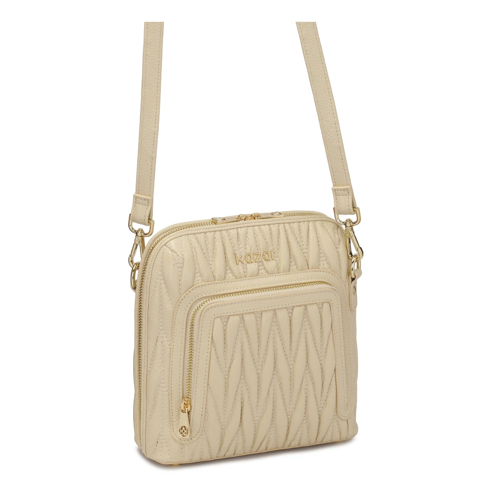 Kazar Beige handtas met opvallend quilten Beige Dames