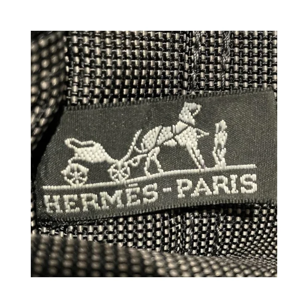 Hermès Vintage Pre-owned Canvas backpacks Gray Dames
