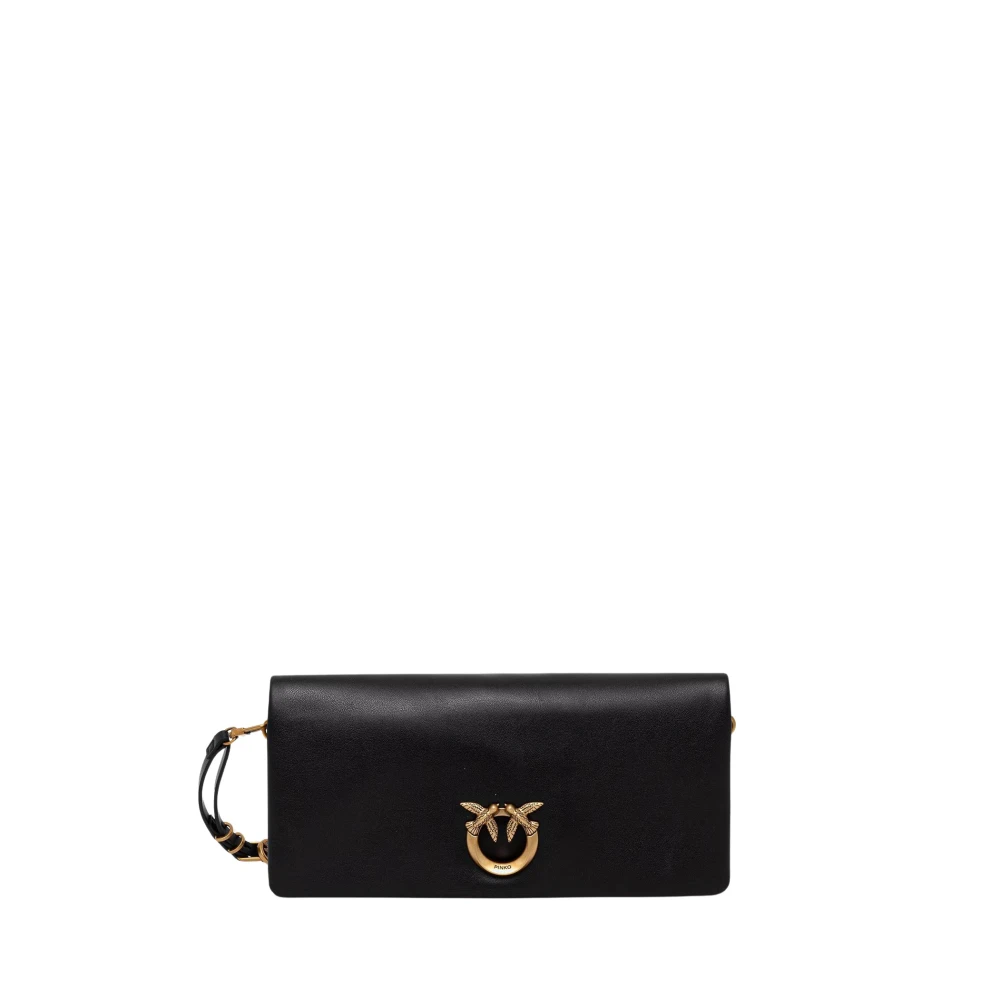 Pinko Women's Black - Love Bag Click Soft Horizontal Medium Crossbody Clutch In Leather - Image 4