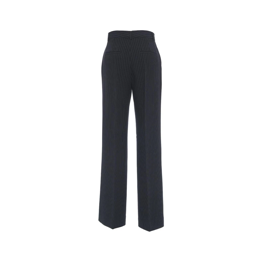 Ottod'Ame Blauwe Rechte Broek Verhoog Stijl Blue Dames