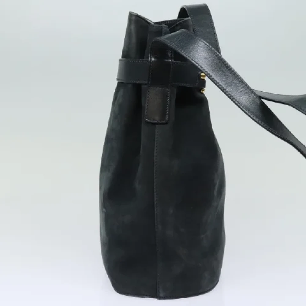 Salvatore Ferragamo Pre-owned Suede shoulder-bags Blue Dames