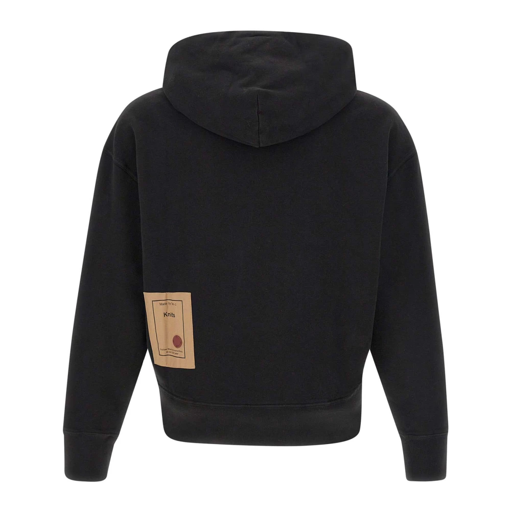 Ten C Zwarte Katoenen Hoodie Black Heren
