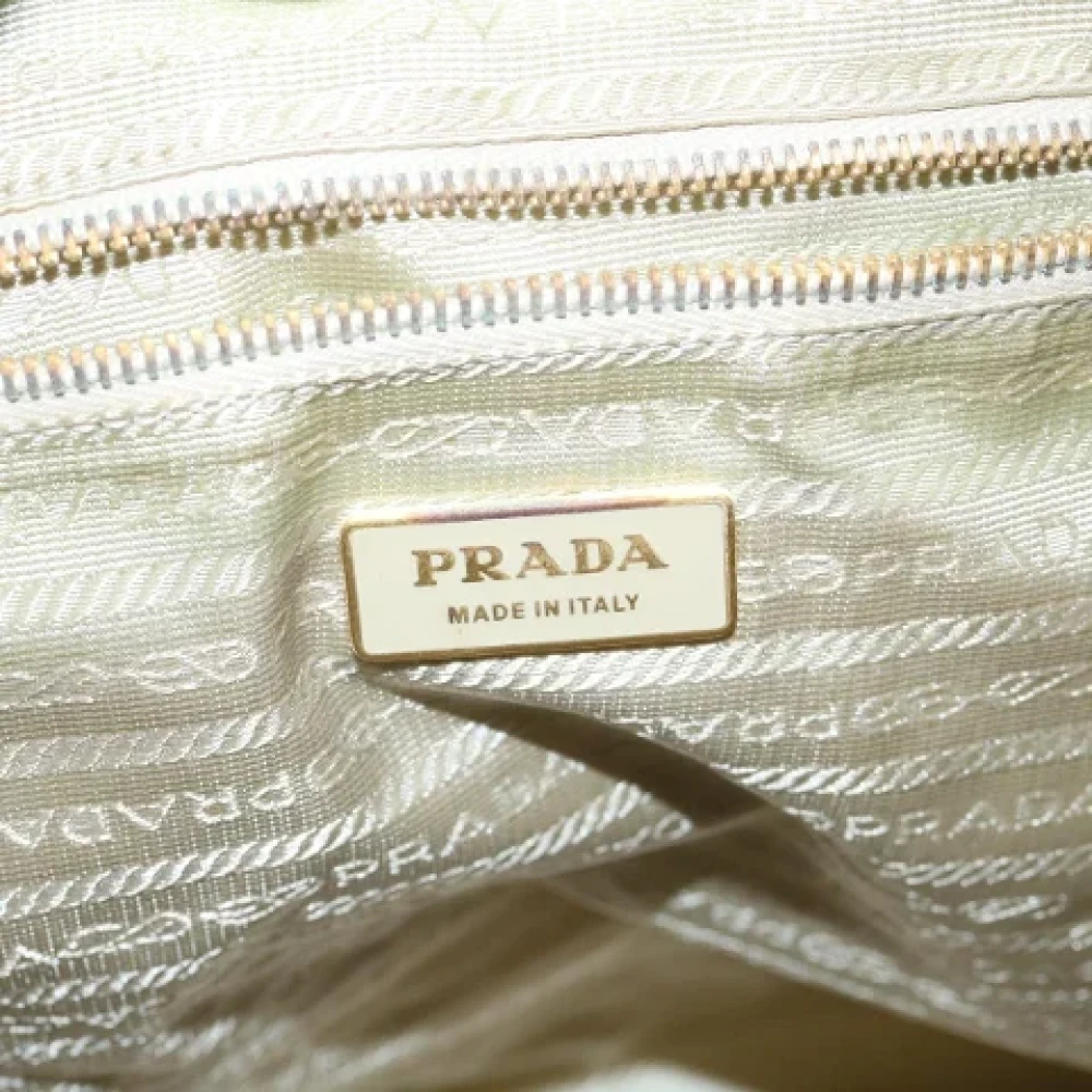 Prada Vintage Pre-owned Fabric prada-bags Beige Dames