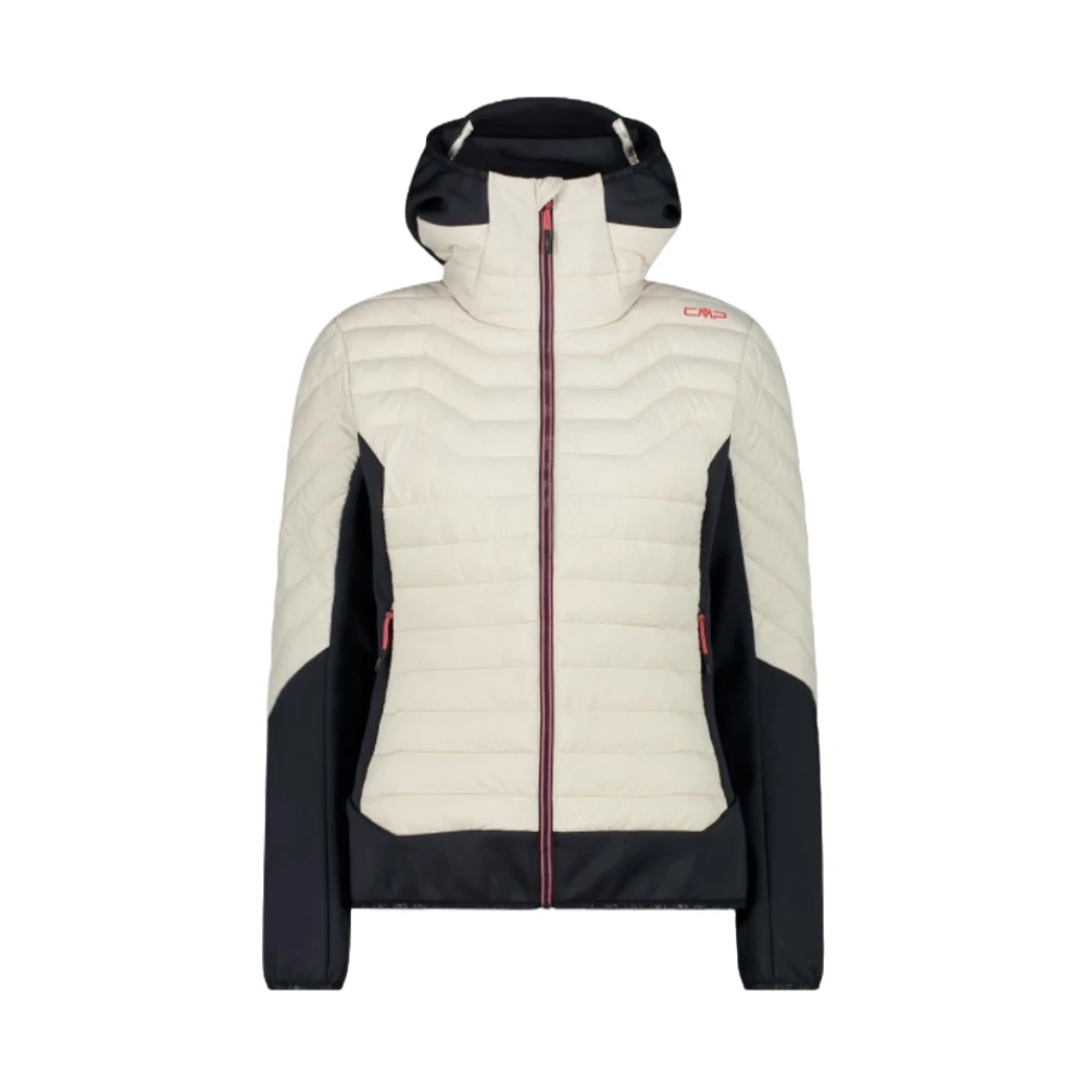 Cmp Damen Beige Wasserabweisende Winddichte Jacke Mit Kapuze