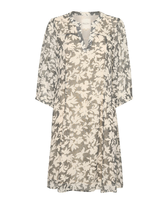 black-stitch-leaf-print-dress