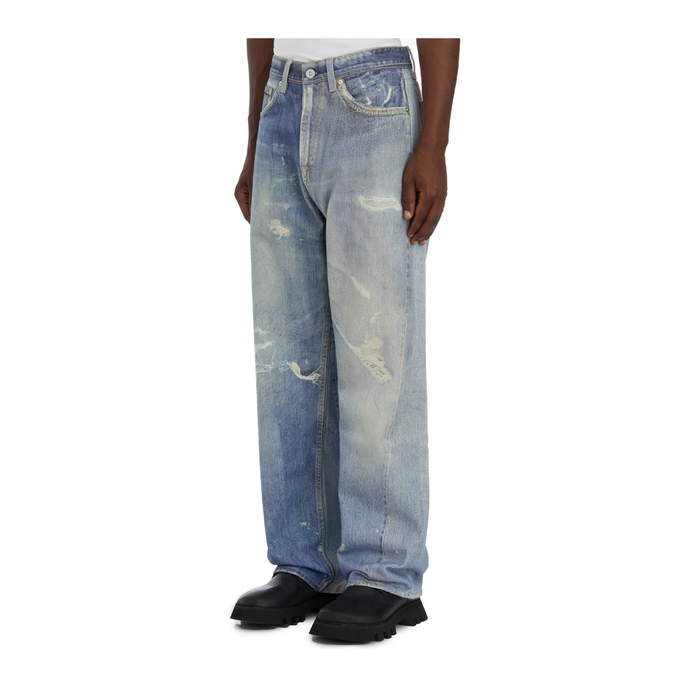 Our Legacy Digitale Print Jeans Derde Snit Blue Heren