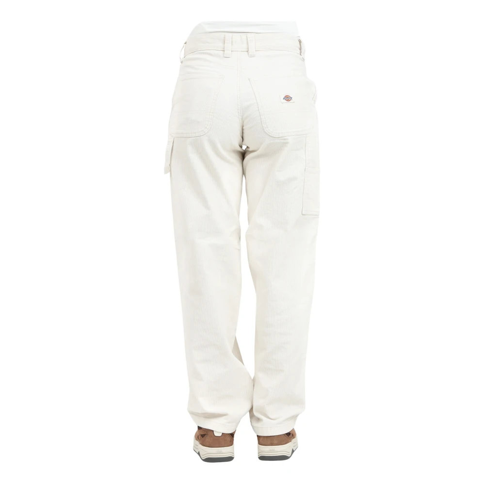 Dickies Corduroy Carpenter Broek White Dames