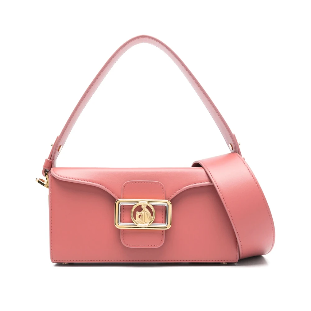 Lanvin Koraalroze Foldover Top Tas Pink Dames