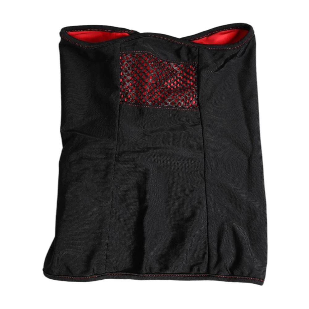 Dolce & Gabbana Black Nylon Knitted Neck Warmer Balaclava Scarf - Image 2