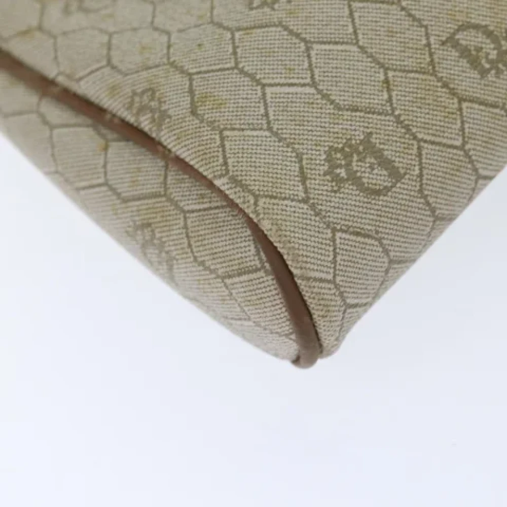 Dior Vintage Pre-owned Canvas clutches Beige Dames