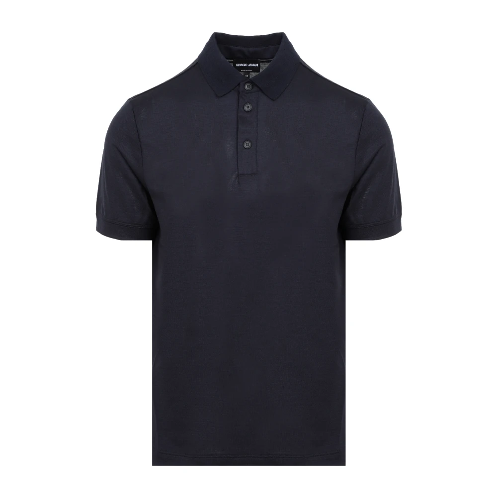 Giorgio Armani Royal Blue Polo Shirt Blue, Herr