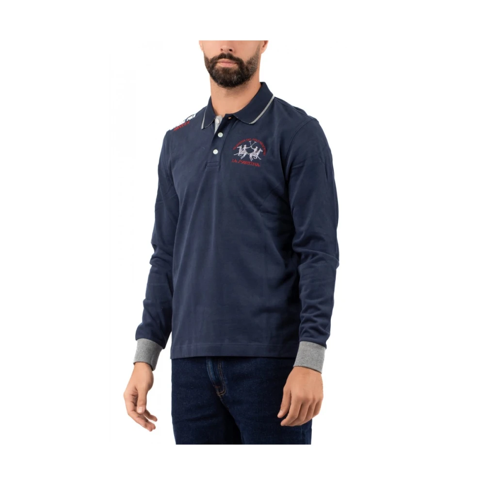 LA MARTINA Heren Polo Klassieke Stijl Blue Heren