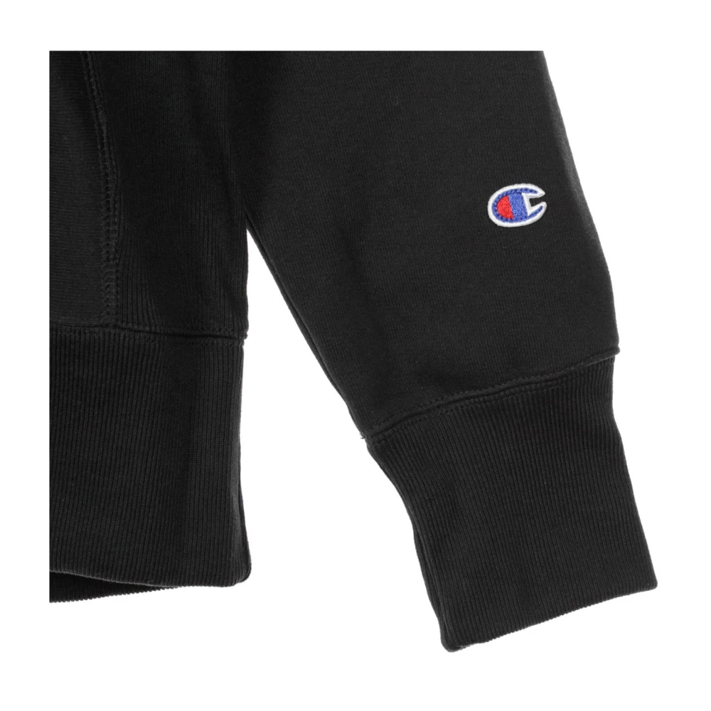 Champion Zwarte Logo Hoodie voor Mannen Black Heren